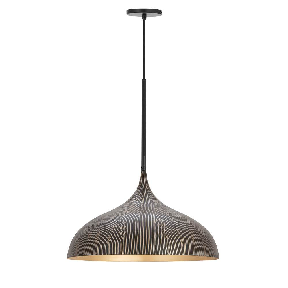 Maxim Lighting 10914BKGLD Black,Gold Fleur Large 1-light Pendant Image 1