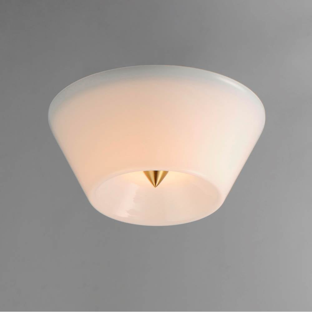 Maxim Lighting 11150WTNAB Natural Aged Brass Tack Led Flush Mount Image 3