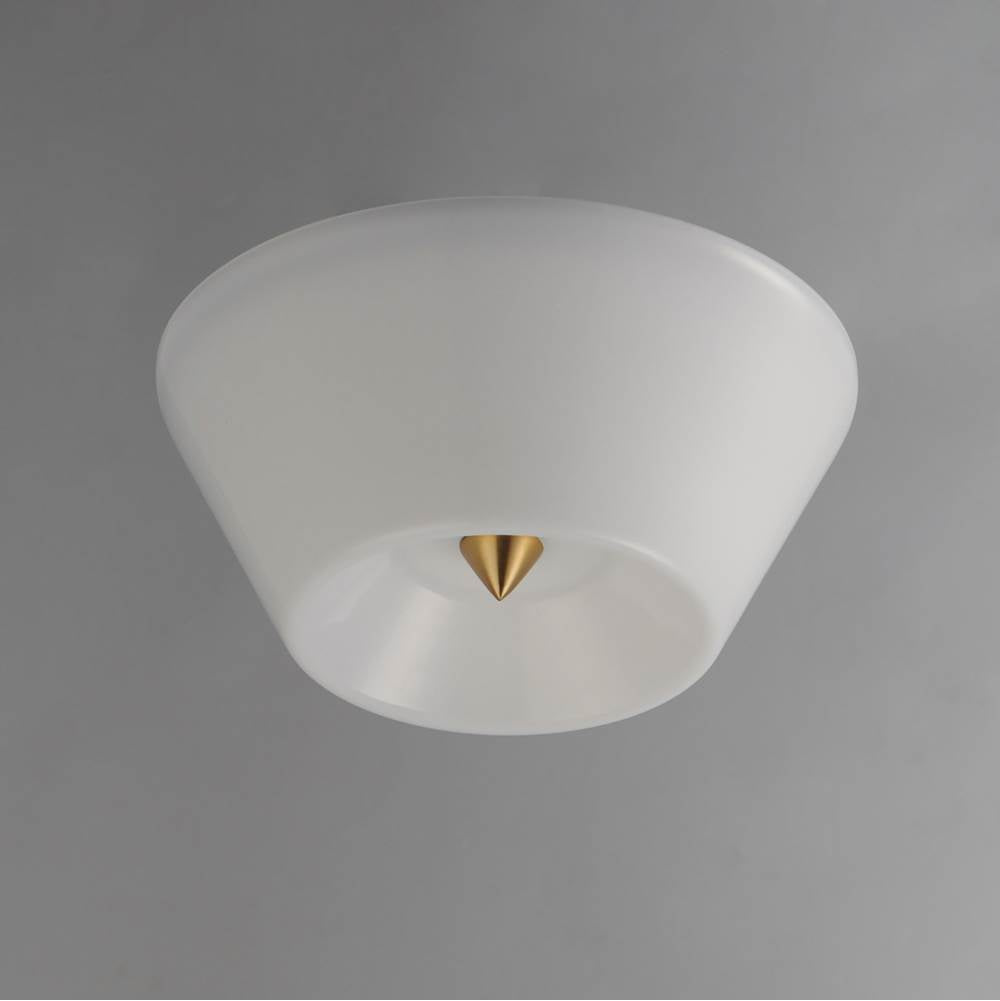 Maxim Lighting 11150WTNAB Natural Aged Brass Tack Led Flush Mount Image 2