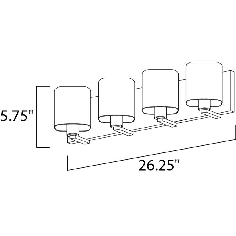 Maxim Lighting 11254SWSN Satin Nickel Wrap 4-light Bath Vanity Image 2
