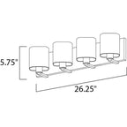 Maxim Lighting 11254SWSN Satin Nickel Wrap 4-light Bath Vanity Image 2