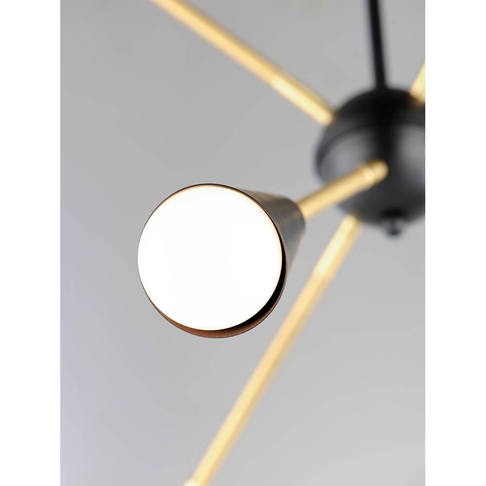 Maxim Lighting 11266BKSBR  Lovell 6-light Pendant Image 2