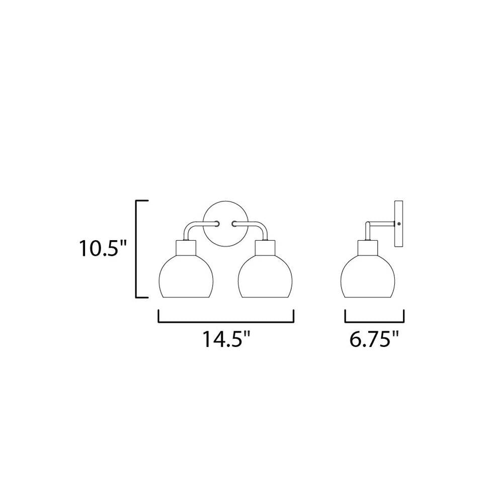 Maxim Lighting 11272SWSN Satin Nickel Coraline 2-light Wall Sconce Image 2