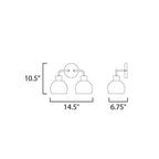 Maxim Lighting 11272SWSN Satin Nickel Coraline 2-light Wall Sconce Image 2