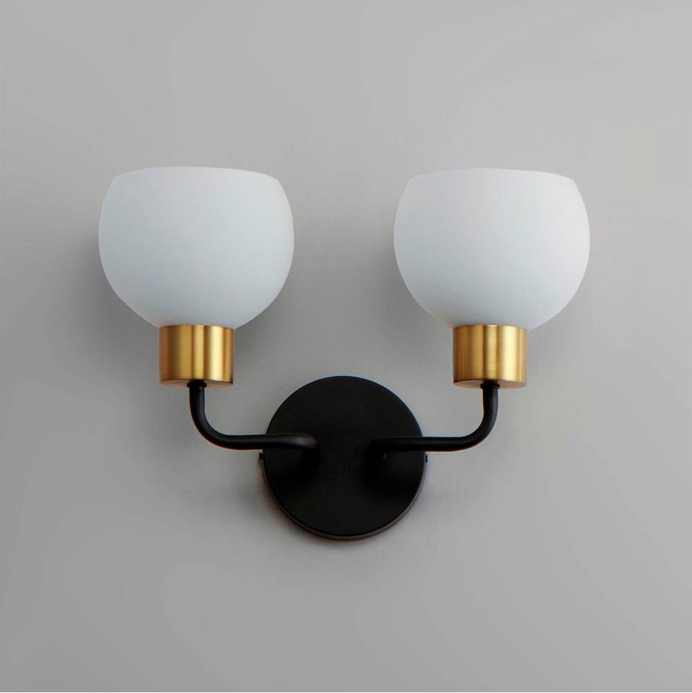 Maxim Lighting 11272SWBZSBR Bronze,Satin Brass Coraline 2-light Wall Sconce Image 4
