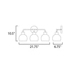 Maxim Lighting 11273SWSN Satin Nickel Coraline 3-light Bath Vanity Image 2