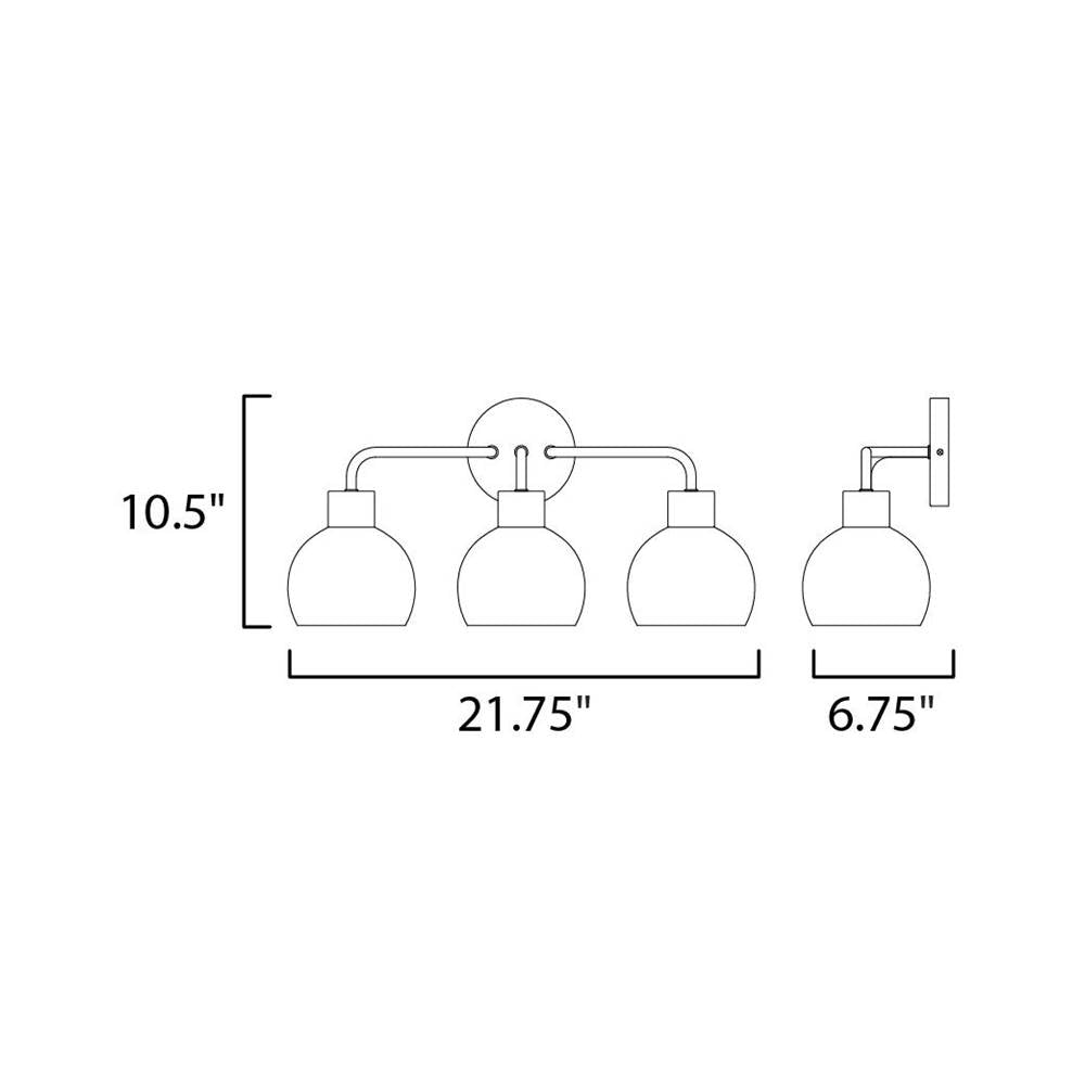 Maxim Lighting 11273SWSN Satin Nickel Coraline 3-light Bath Vanity Image 2