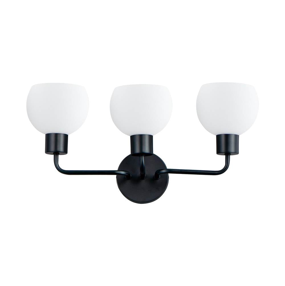 Maxim Lighting 11273SWBK Black Coraline 3-light Bath Vanity Image 1