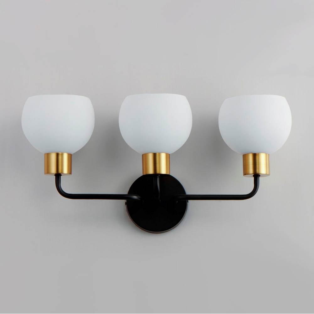 Maxim Lighting 11273SWBZSBR Bronze,Satin Brass Coraline 3-light Bath Vanity Image 4