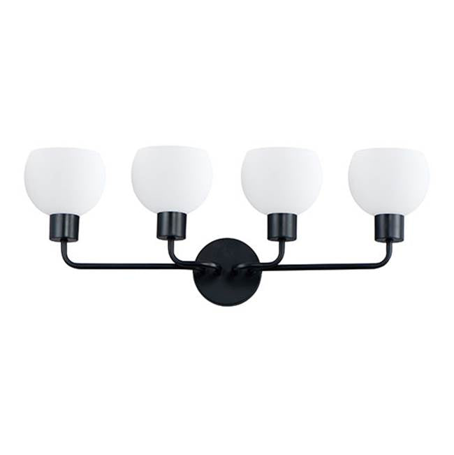 Maxim Lighting 11274SWBK Black Coraline 4-light Bath Vanity Image 1