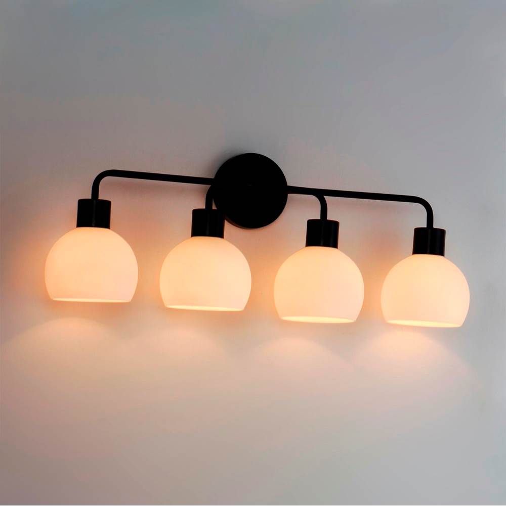 Maxim Lighting 11274SWBK Black Coraline 4-light Bath Vanity Image 4