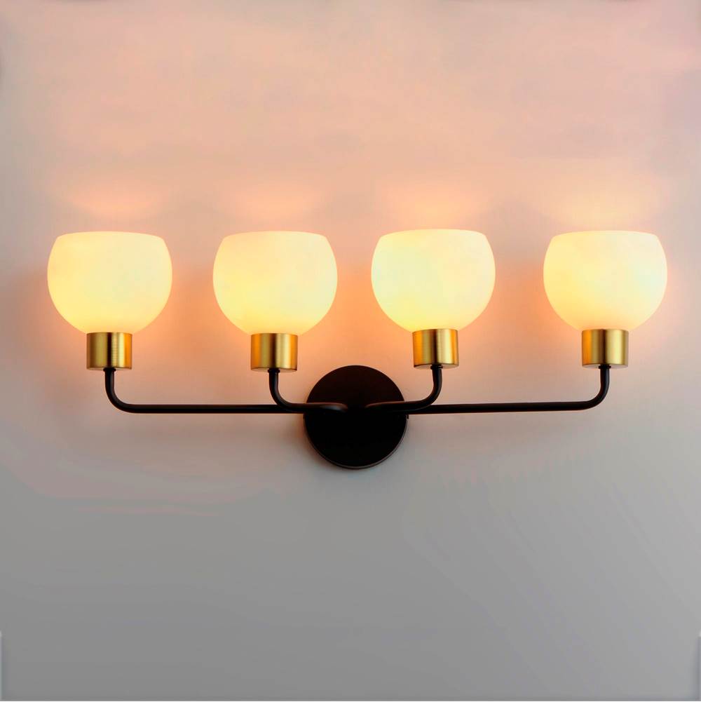 Maxim Lighting 11274SWBZSBR Bronze,Satin Brass Coraline 4-light Bath Vanity Image 3