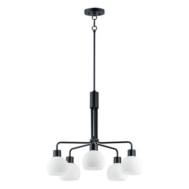 Maxim Lighting 11277SWBK Black Coraline 5-light Chandelier Image 1
