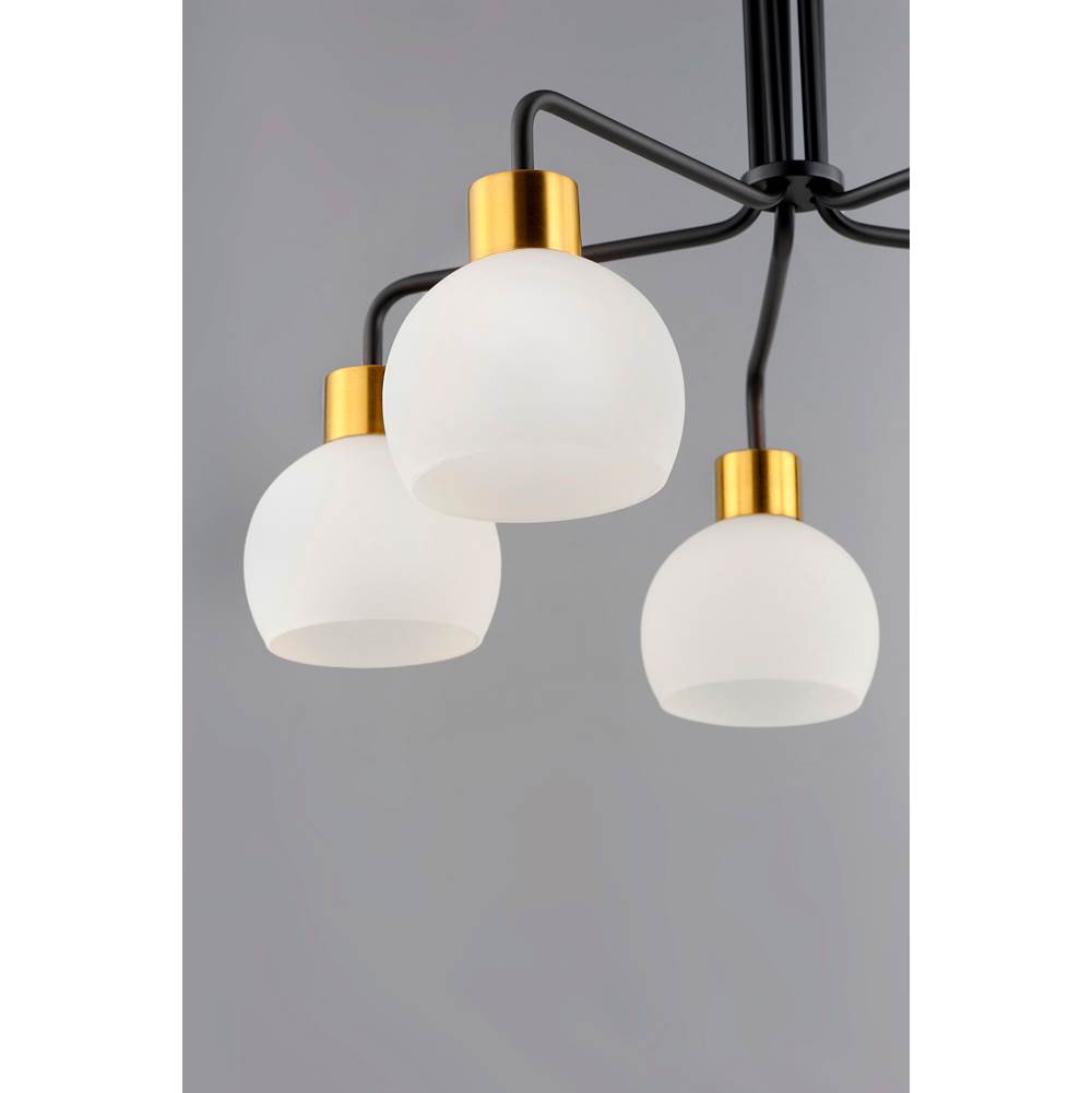 Maxim Lighting 11277SWBZSBR Bronze,Satin Brass Coraline 5-light Chandelier Image 3