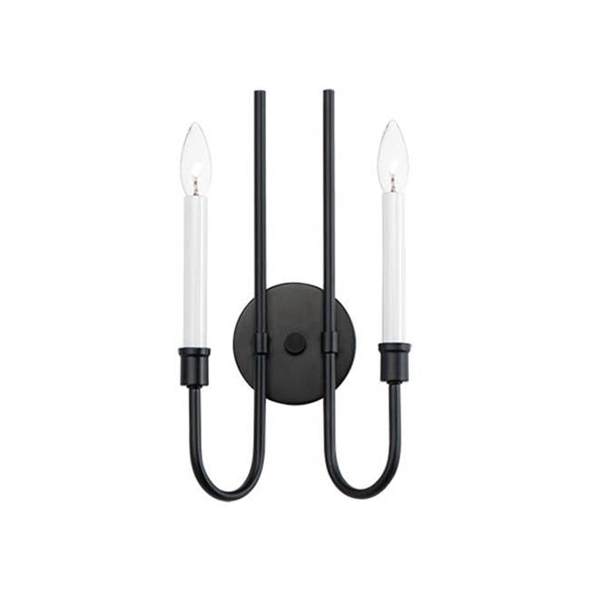 Maxim Lighting 11282BK Black Tux 2-light Wall Sconce Image 1
