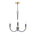 Maxim Lighting 11373BKAB Black,Antique Brass Charlton 3-light Chandelier Image 1