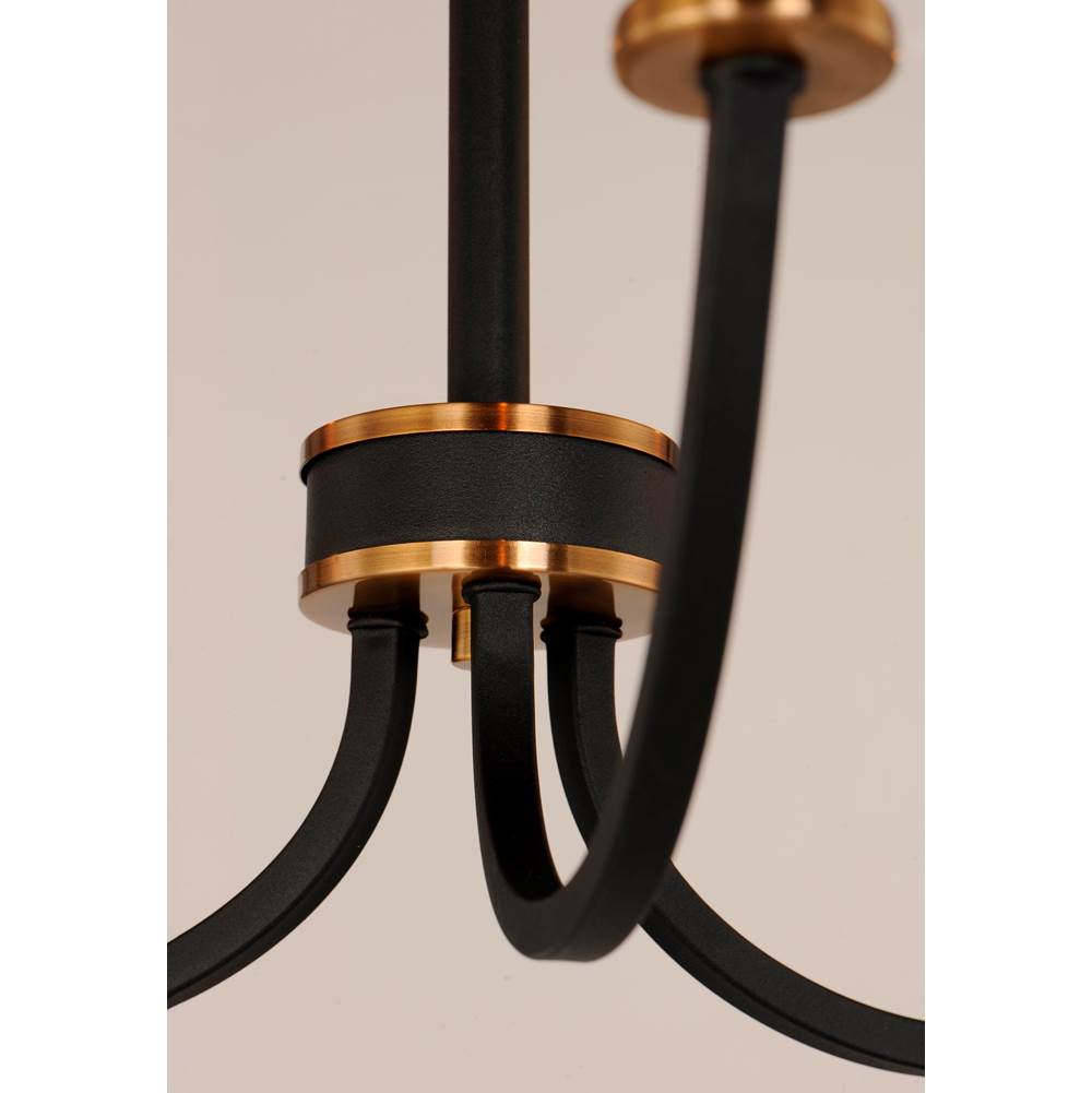 Maxim Lighting 11373BKAB Black,Antique Brass Charlton 3-light Chandelier Image 3