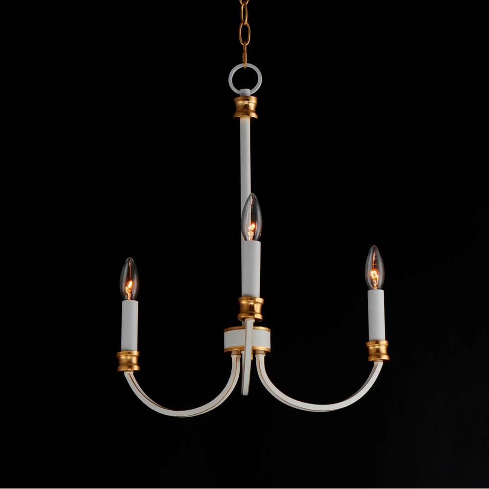 Maxim Lighting 11373WWTGL Weathered White,Gold Lead Charlton 3-light Chandelier Image 2