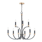 Maxim Lighting 11377BKAB Black,Antique Brass Charlton 9-light Chandelier Image 1