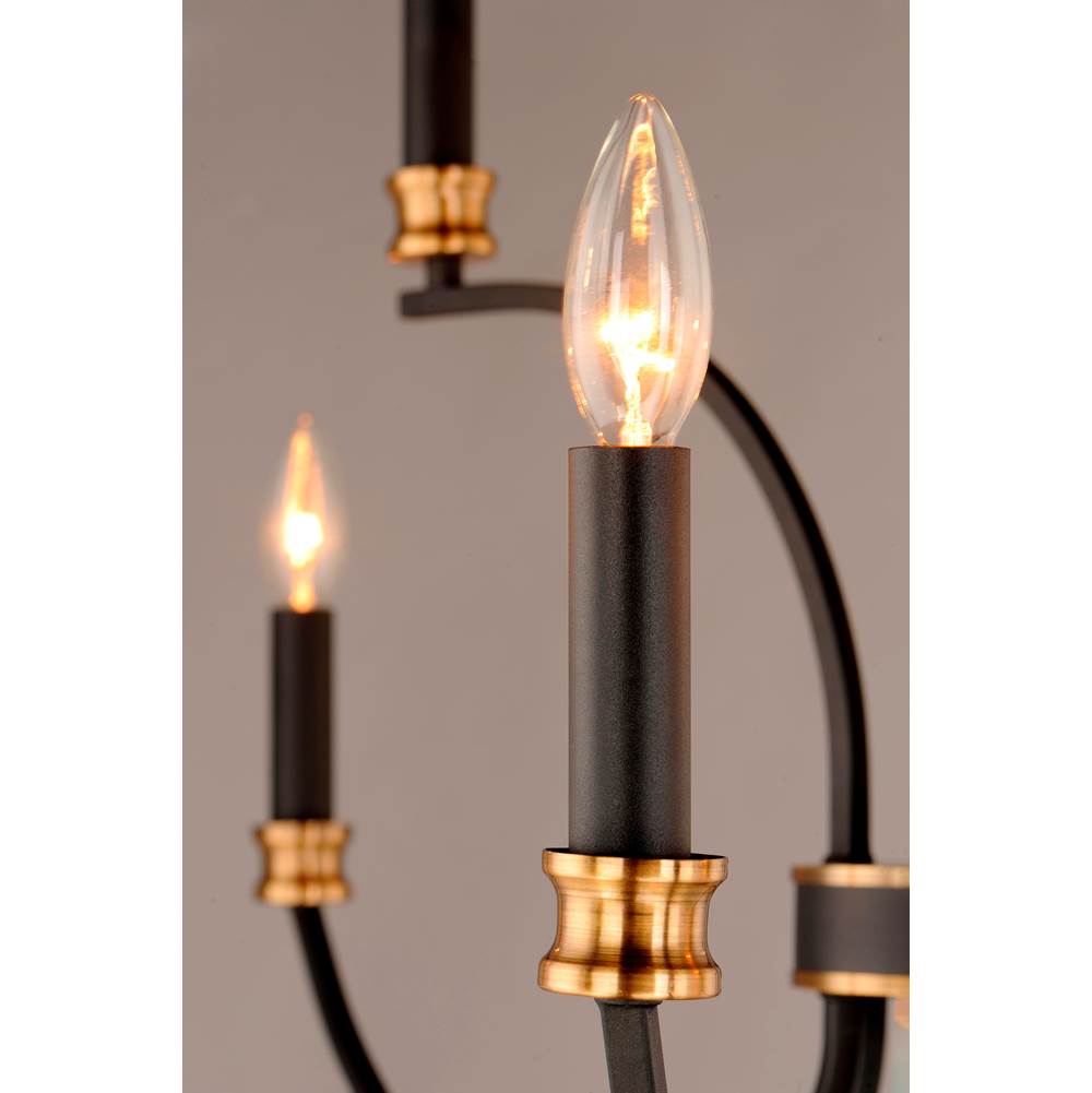 Maxim Lighting 11377BKAB Black,Antique Brass Charlton 9-light Chandelier Image 3