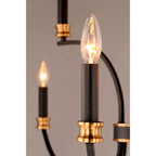 Maxim Lighting 11377BKAB Black,Antique Brass Charlton 9-light Chandelier Image 3