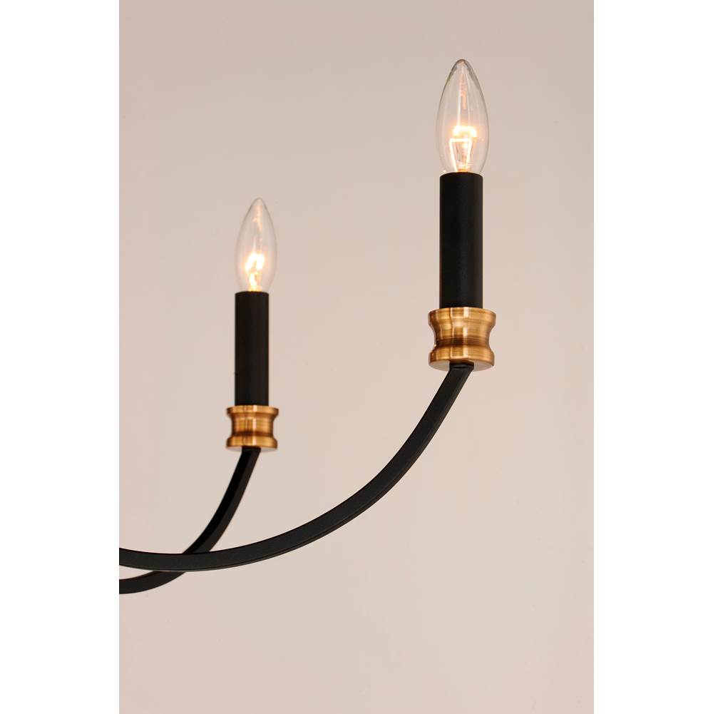 Maxim Lighting 11377BKAB Black,Antique Brass Charlton 9-light Chandelier Image 2