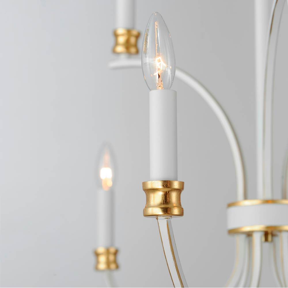 Maxim Lighting 11377WWTGL Weathered White,Gold Lead Charlton 9-light Chandelier Image 2