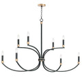 Maxim Lighting 11378BKAB Black,Antique Brass Charlton 8-light Chandelier Image 1