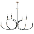 Maxim Lighting 11378BKAB Black,Antique Brass Charlton 8-light Chandelier Image 1
