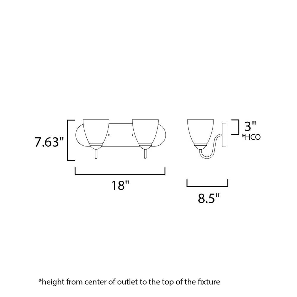 Maxim Lighting Axis 2-light Strip Bath Vanity