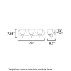 Maxim Lighting 11383FTBK Black Axis 3-light Strip Bath Vanity Image 2