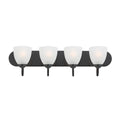 Maxim Lighting 11384FTBK Black Axis 4-light Strip Bath Vanity Image 1