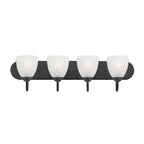 Maxim Lighting 11384FTBK Black Axis 4-light Strip Bath Vanity Image 1