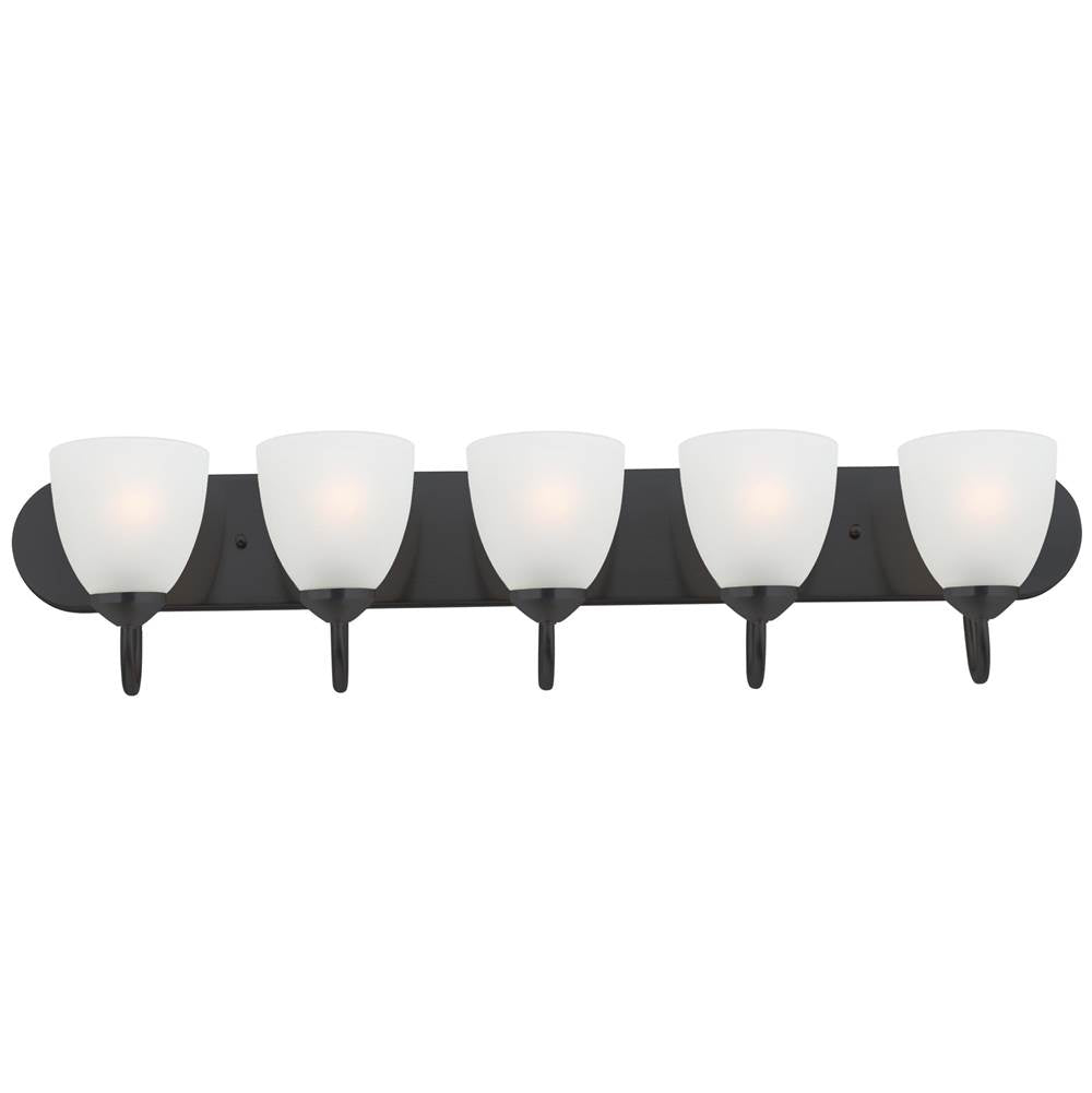Maxim Lighting 11385FTBK Black Axis 5-light Strip Bath Vanity Image 1