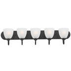 Maxim Lighting 11385FTBK Black Axis 5-light Strip Bath Vanity Image 1