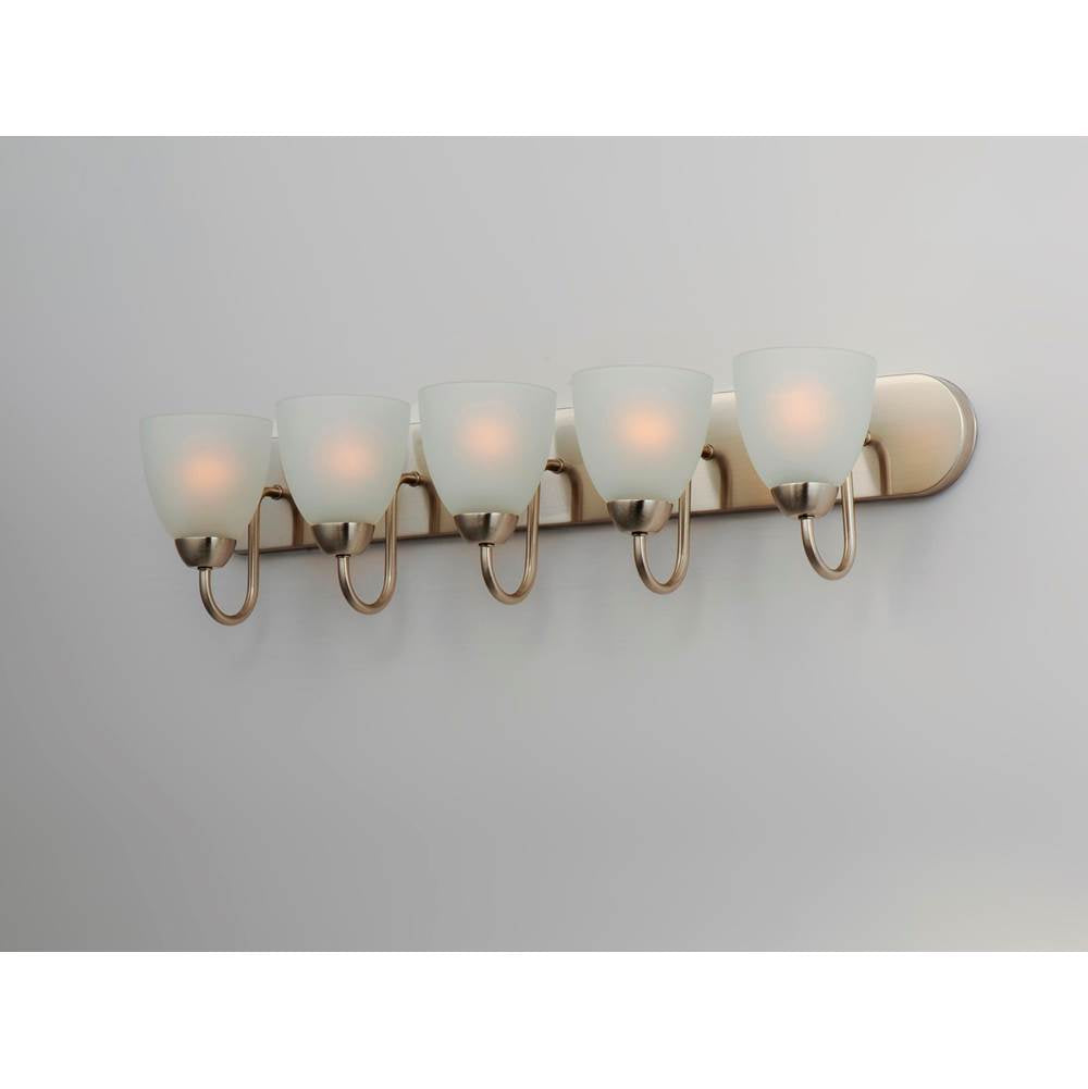 Maxim Lighting 11385FTSN Satin Nickel Axis 5-light Strip Bath Vanity Image 2