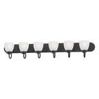 Maxim Lighting 11386FTBK Black Axis 6-light Strip Bath Vanity Image 1