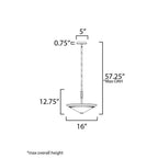 Maxim Lighting 11434NAB Natural Aged Brass Helsinki 16'' Pendant Image 2