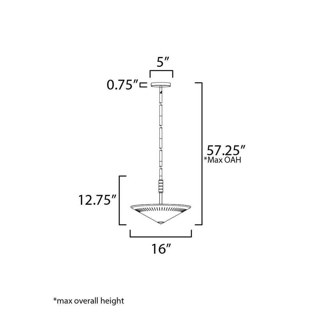 Maxim Lighting 11434NAB Natural Aged Brass Helsinki 16'' Pendant Image 2