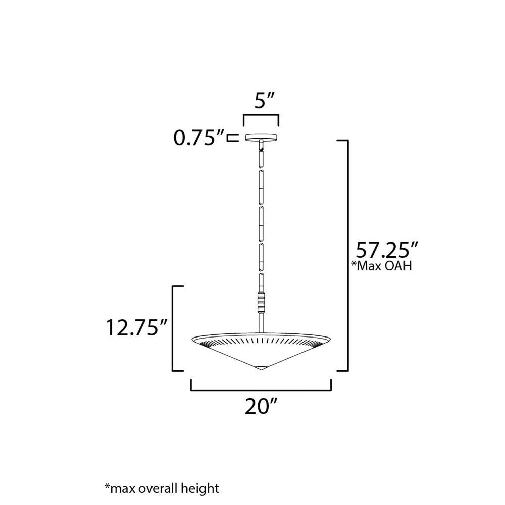 Maxim Lighting 11436NAB Natural Aged Brass Helsinki 20'' Pendant Image 2
