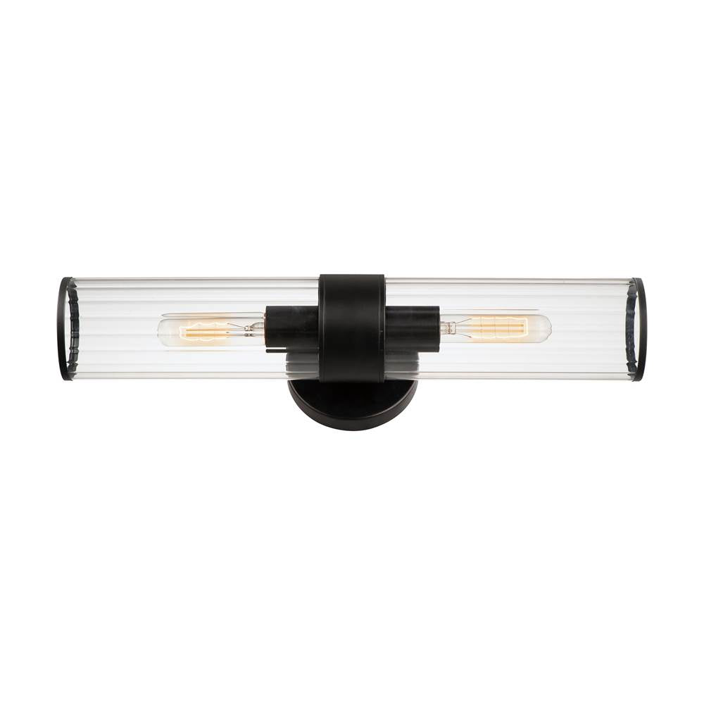 Maxim Lighting 11472CRBK Black Crosby 2-light Wall Sconce Image 1