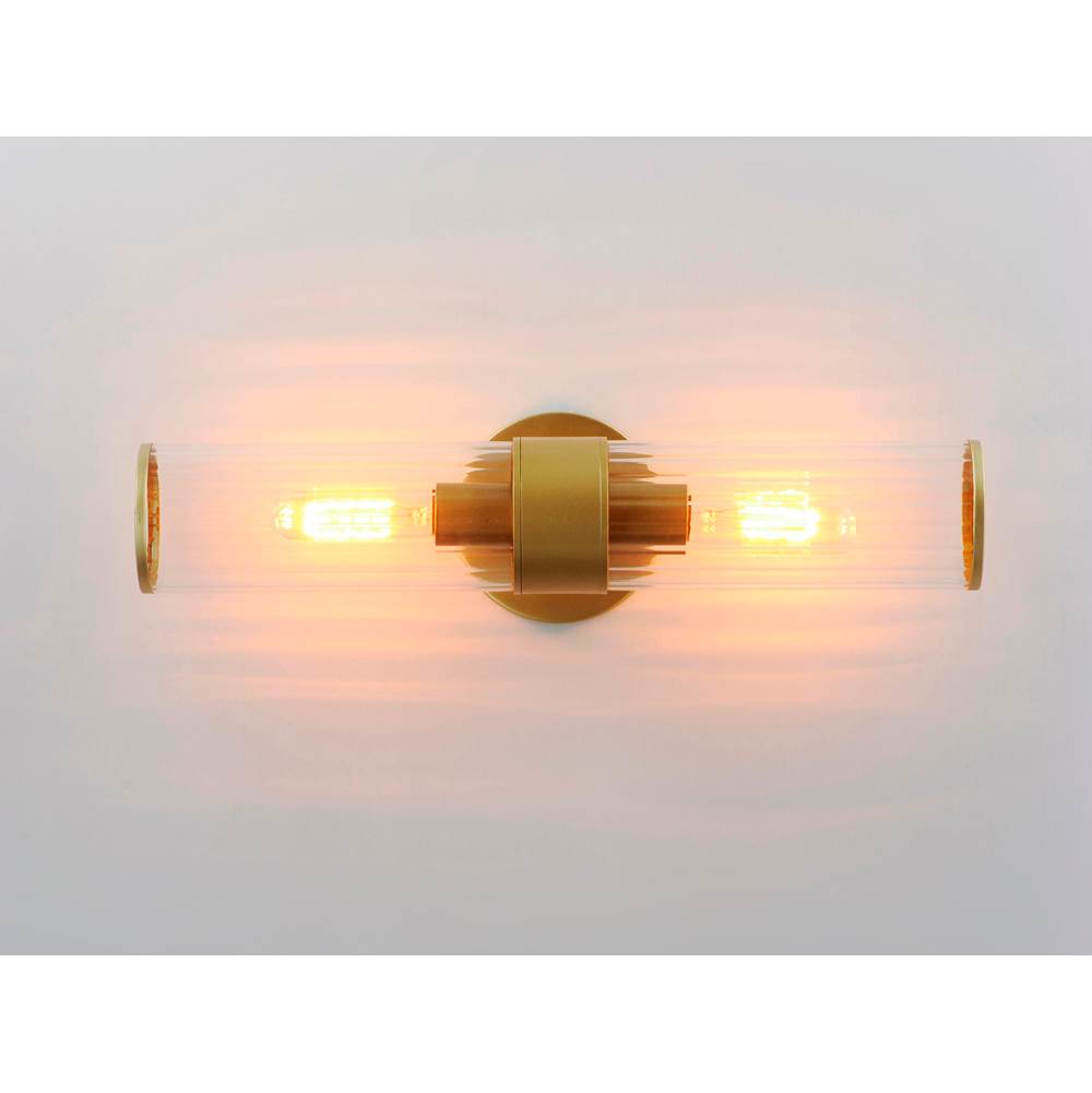 Maxim Lighting 11472CRSBR Satin Brass Crosby 2-light Wall Sconce Image 3