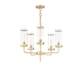 Maxim Lighting 11475CRSBR Satin Brass Crosby 5-light Chandelier Image 1
