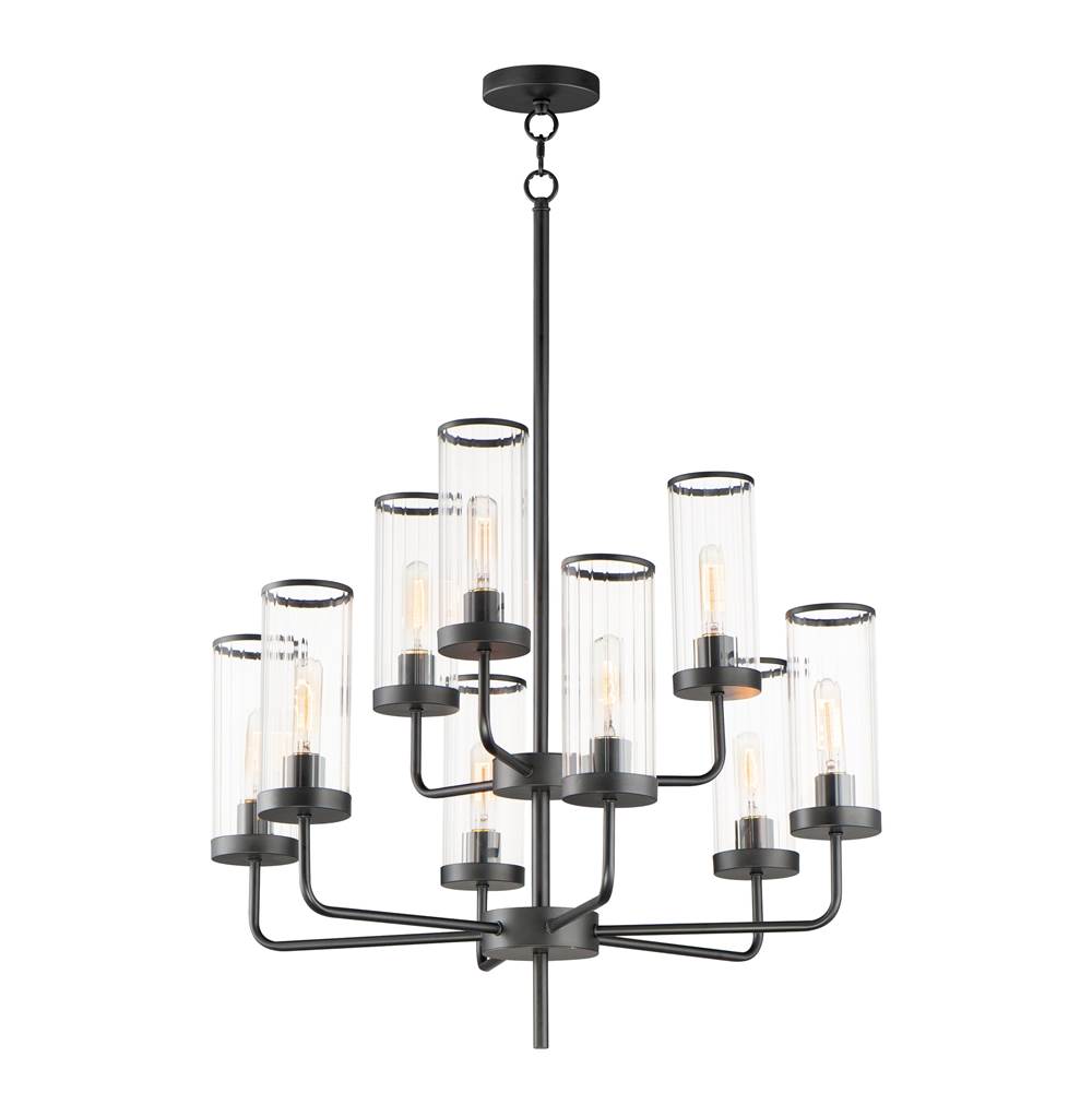 Maxim Lighting 11479CRBK Black Crosby 9-light Chandelier Image 1
