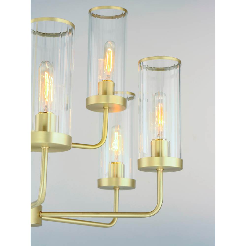 Maxim Lighting 11479CRSBR Satin Brass Crosby 9-light Chandelier Image 3