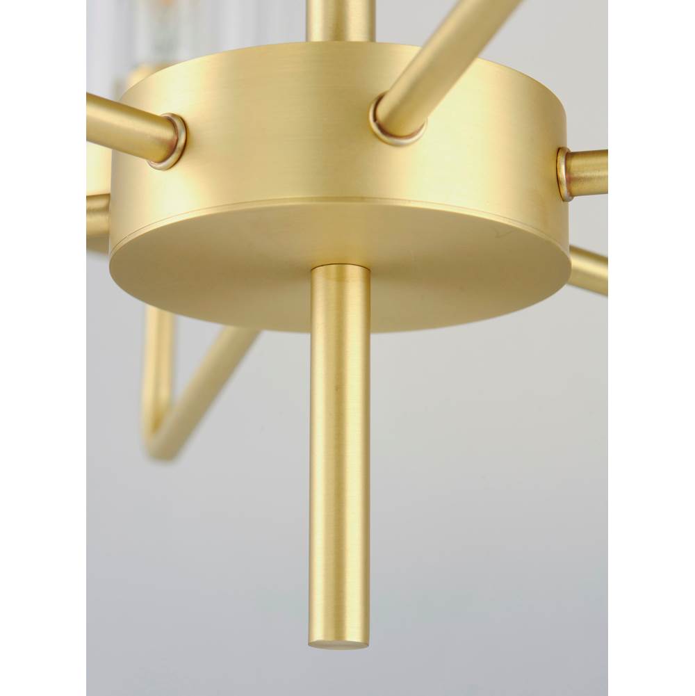 Maxim Lighting 11479CRSBR Satin Brass Crosby 9-light Chandelier Image 2