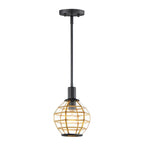 Maxim Lighting 11541BKBUB Black,Burnished Brass Heirloom 1-light Mini Pendant Image 1