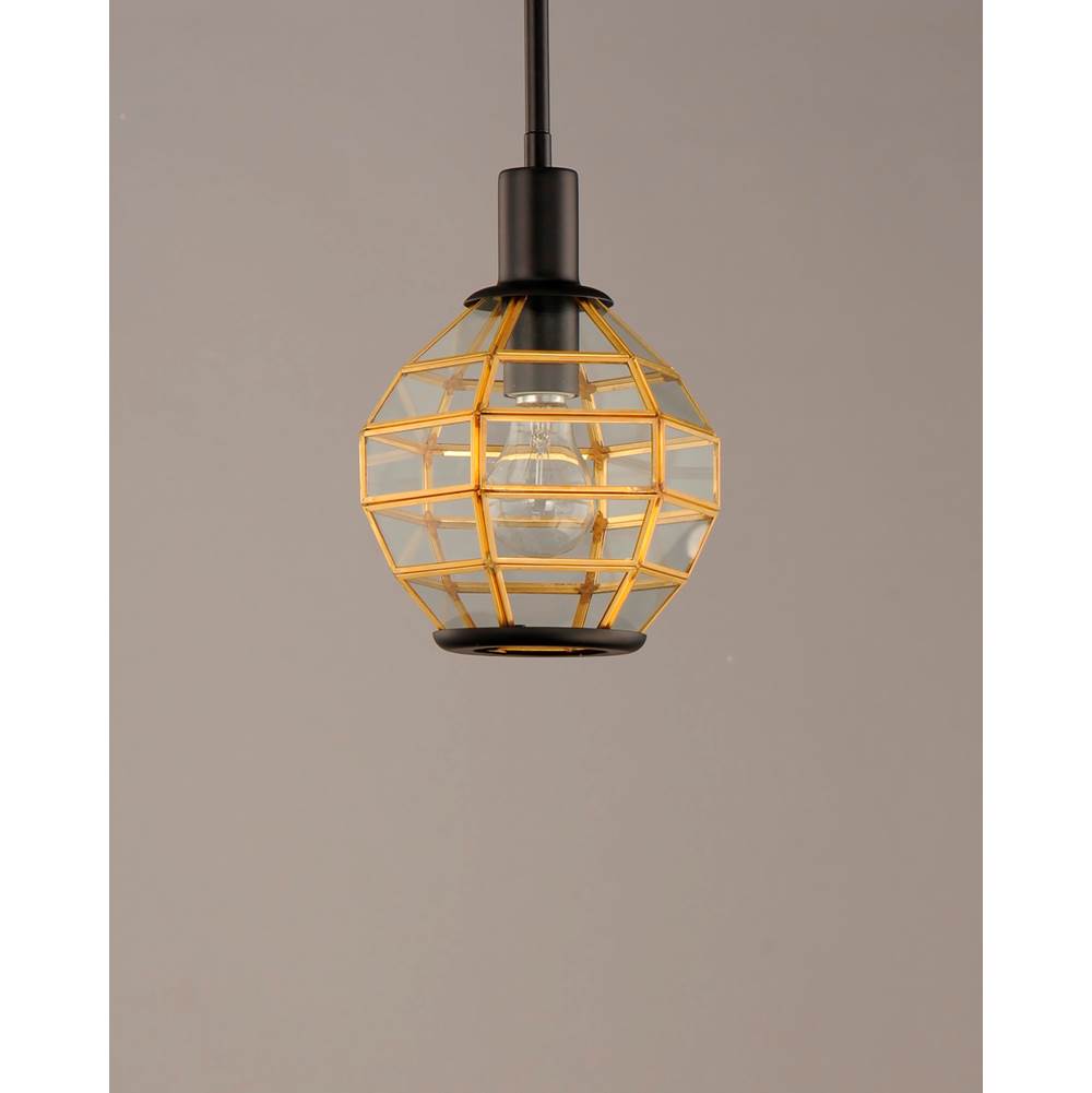 Maxim Lighting 11541BKBUB Black,Burnished Brass Heirloom 1-light Mini Pendant Image 3