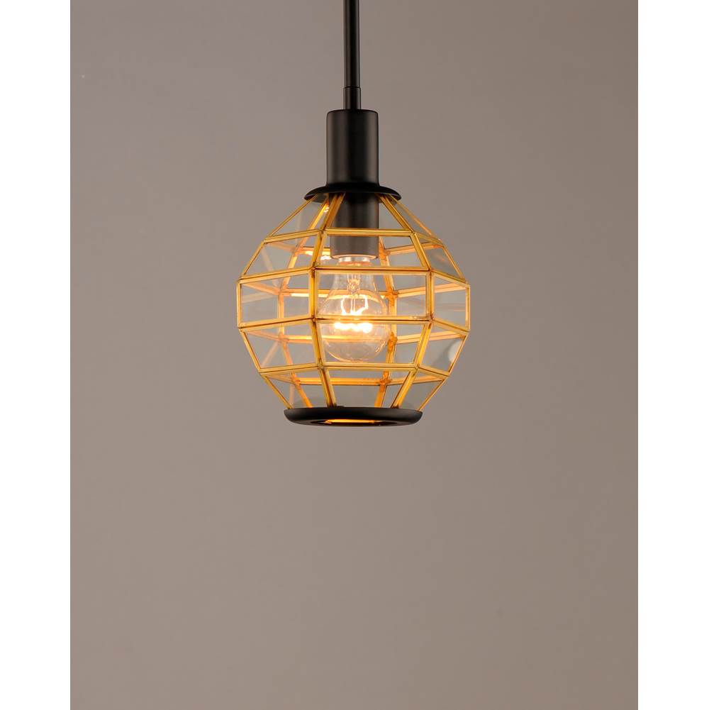 Maxim Lighting 11541BKBUB Black,Burnished Brass Heirloom 1-light Mini Pendant Image 2