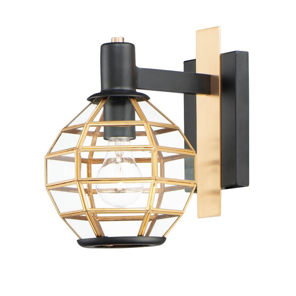 Maxim Lighting 11543BKBUB Black,Burnished Brass Heirloom 1-light Outdoor Wall Image 1